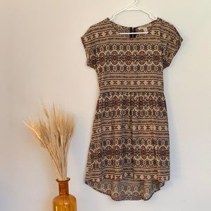 Tribal print swing dress 🌾🦉🌞